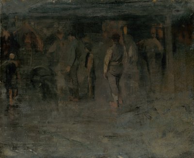 Gloomy Fair II (Sketch of a Group of Men) by Laszlo Mednyanszky